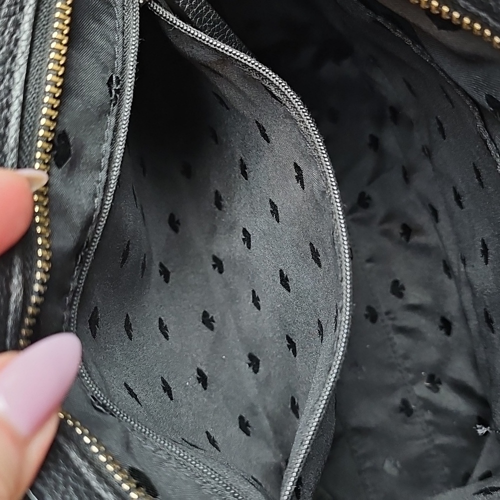 KATE SPADE CHESTER STREET DESSI BLACK PEBBLED LEATHER ADJUSTABLE CROSSBODY BAG - Picture 10 of 16
